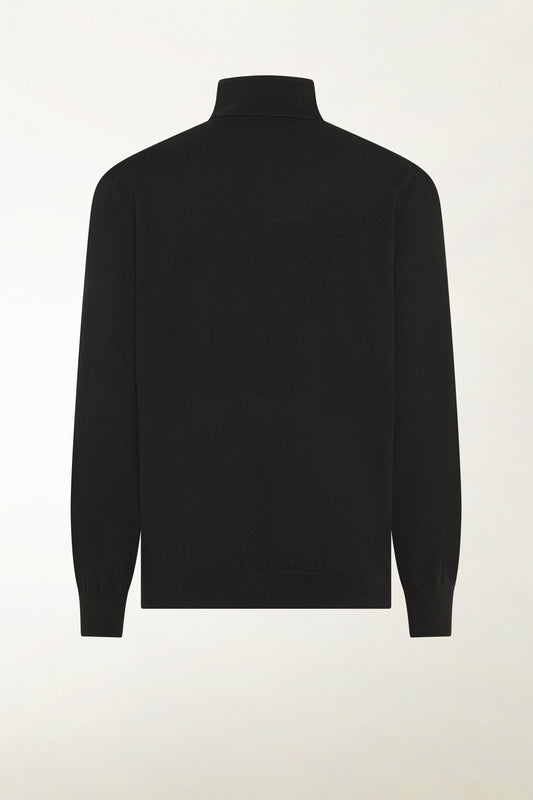Black cashmere turtleneck - Iconic | PIACENZA 1733