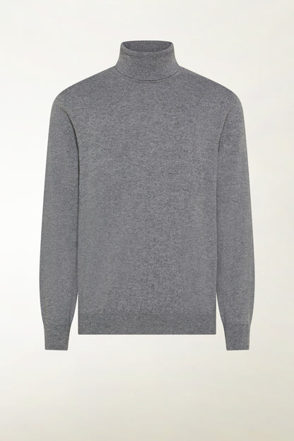 GRAY CASHMERE TURTLENECK