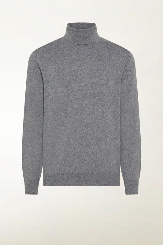 GRAY CASHMERE TURTLENECK