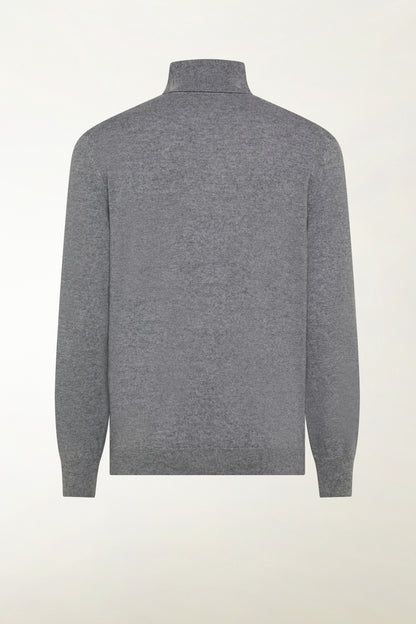 GRAY CASHMERE TURTLENECK