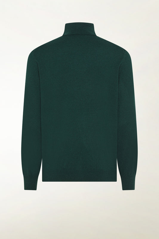 Green cashmere turtleneck - Iconic | PIACENZA 1733