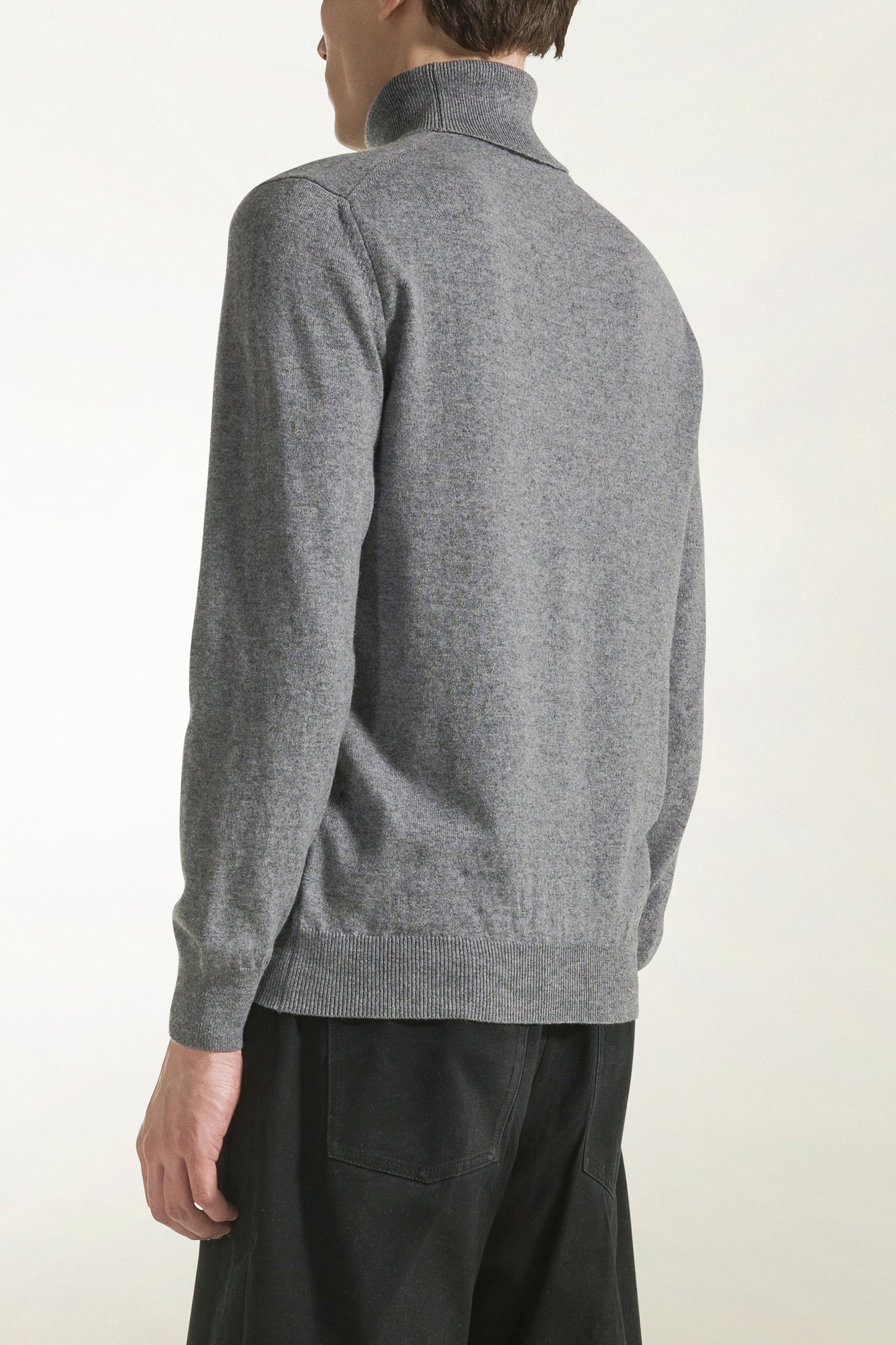 Gray cashmere turtleneck