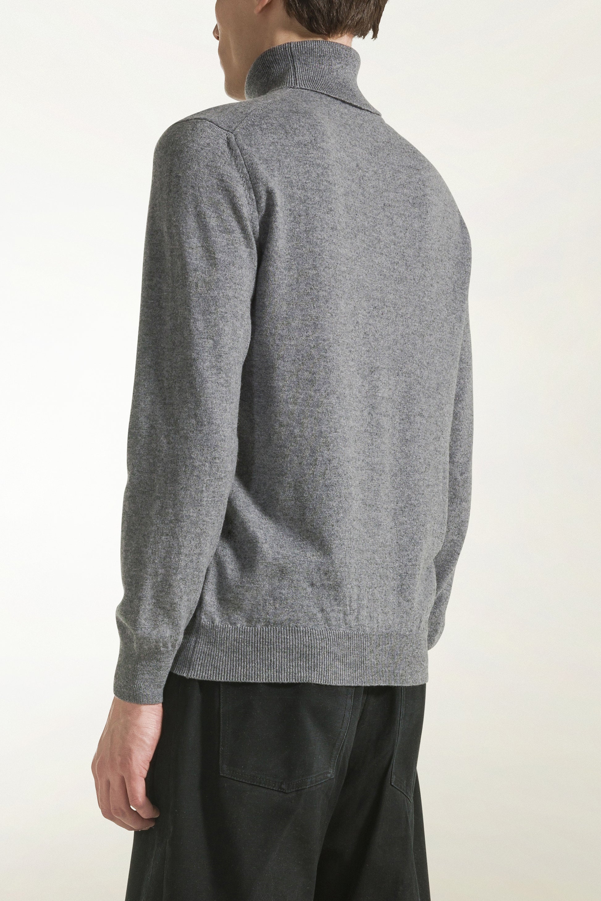 Gray cashmere turtleneck | PIACENZA 1733
