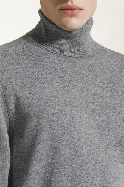 Gray cashmere turtleneck | PIACENZA 1733