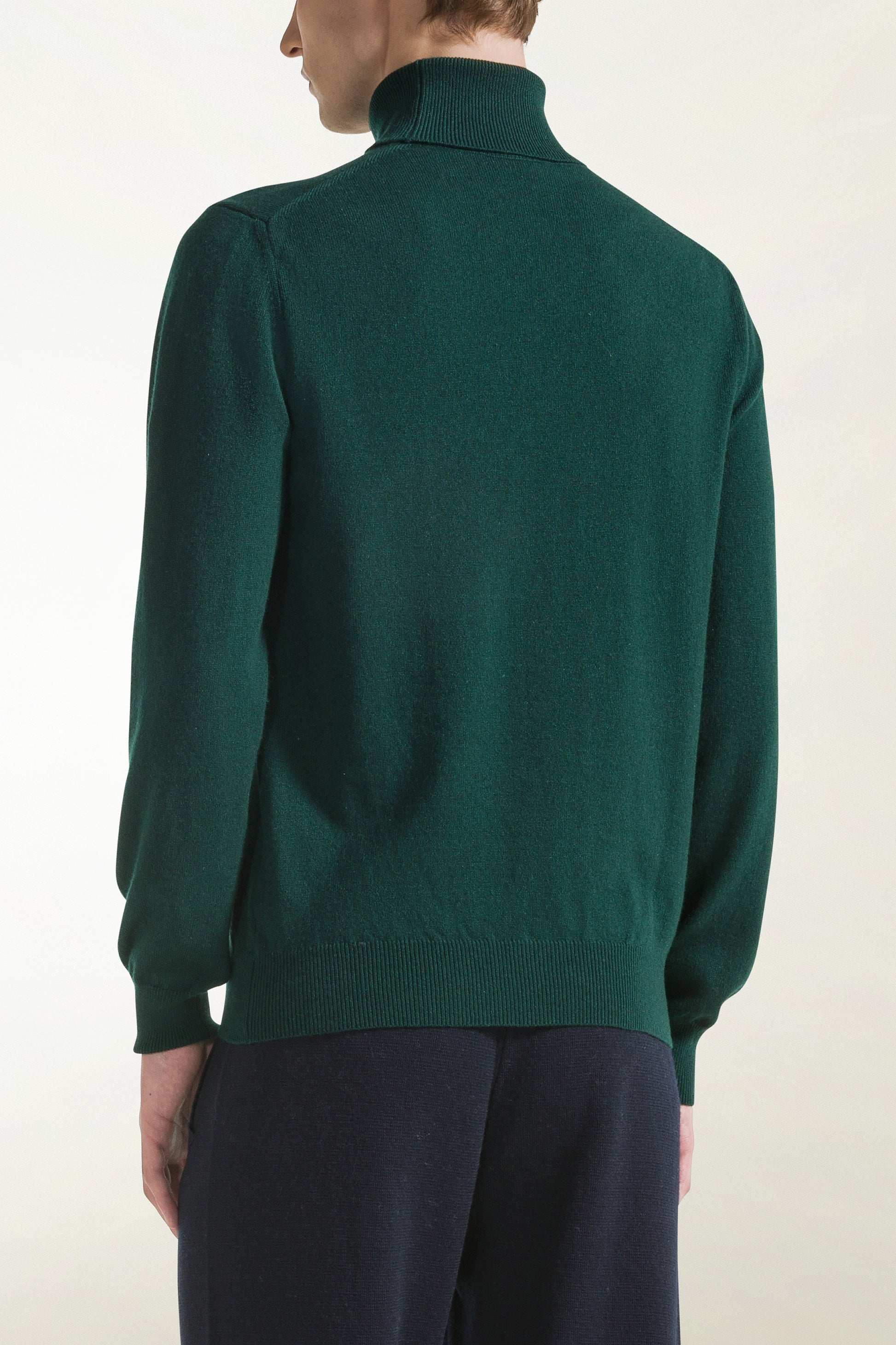 Green cashmere turtleneck | PIACENZA 1733