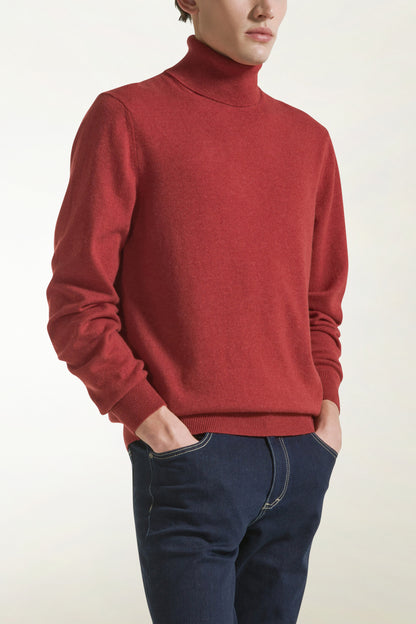 Red cashmere turtleneck | PIACENZA 1733