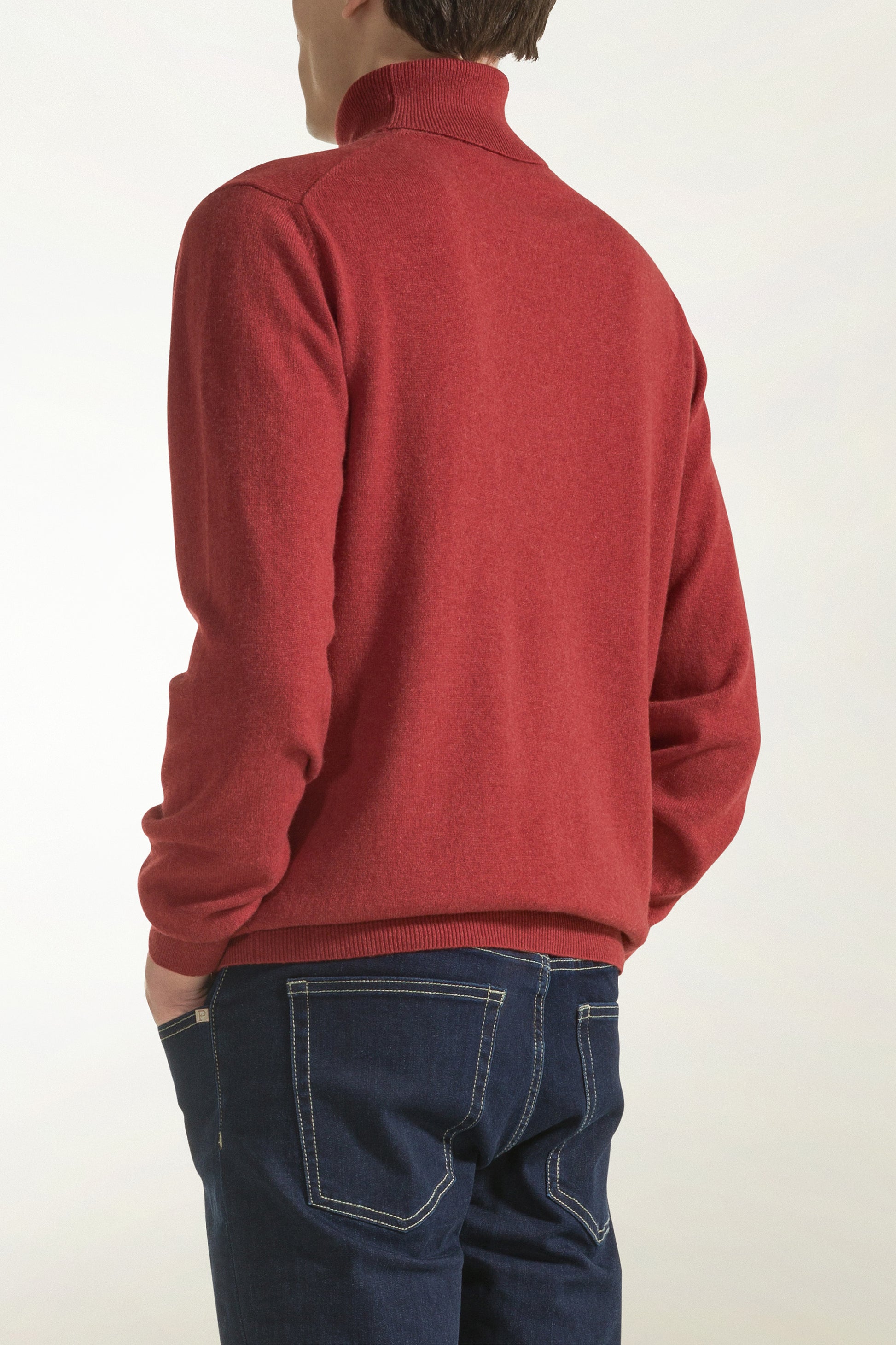 Red cashmere turtleneck | PIACENZA 1733
