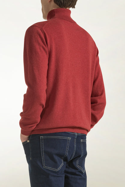 Red cashmere turtleneck | PIACENZA 1733