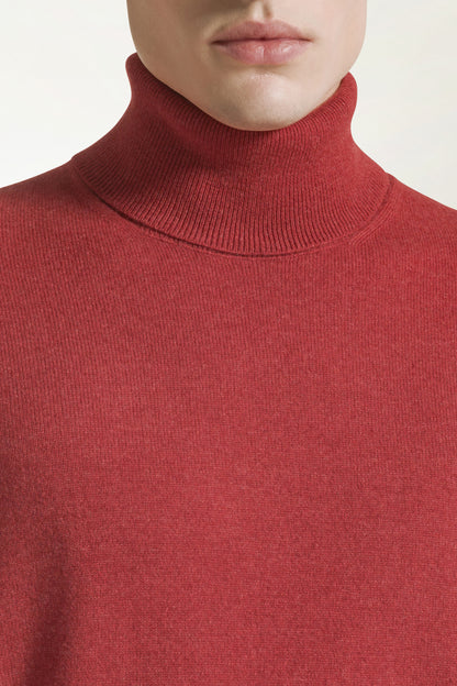 Red cashmere turtleneck | PIACENZA 1733