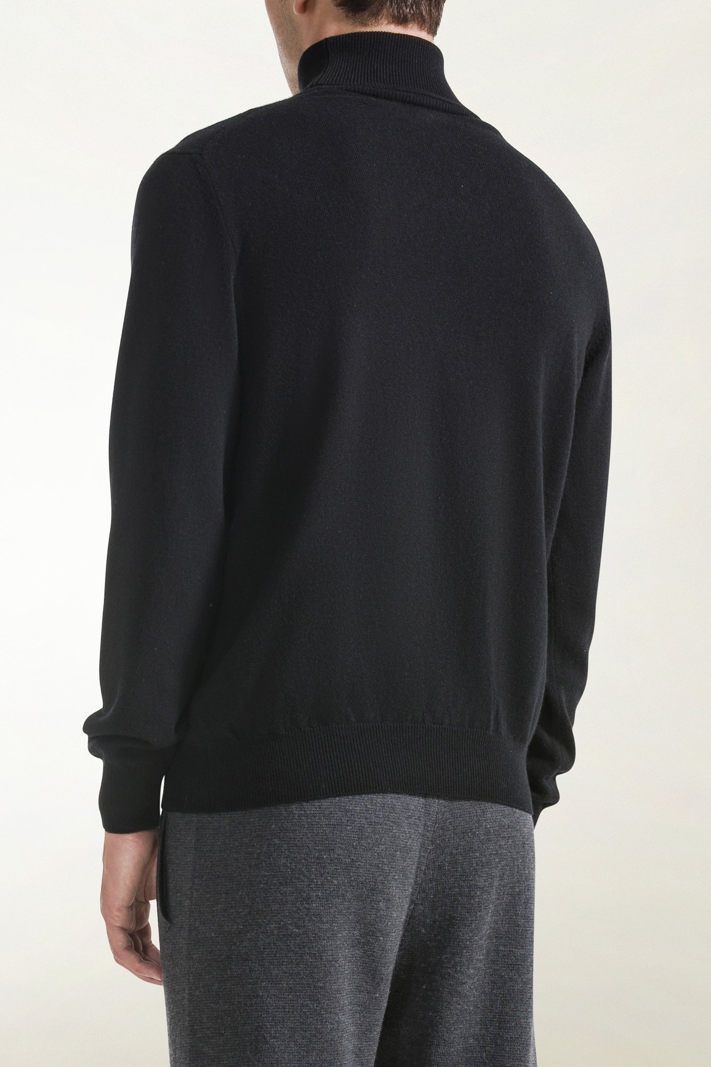 Black cashmere turtleneck