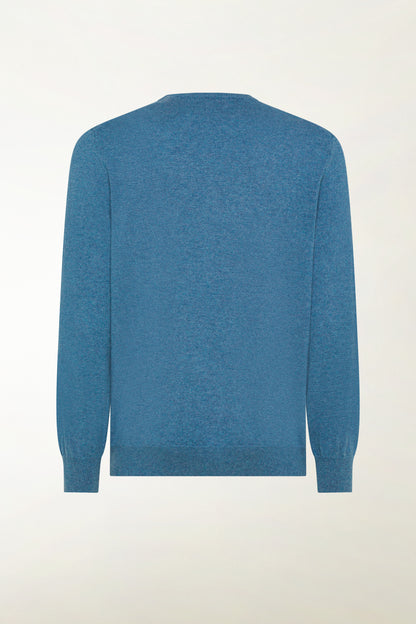 GIROCOLLO IN CASHMERE AZZURRO