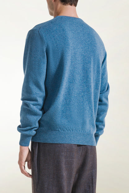 Light blue cashmere crewneck | PIACENZA 1733