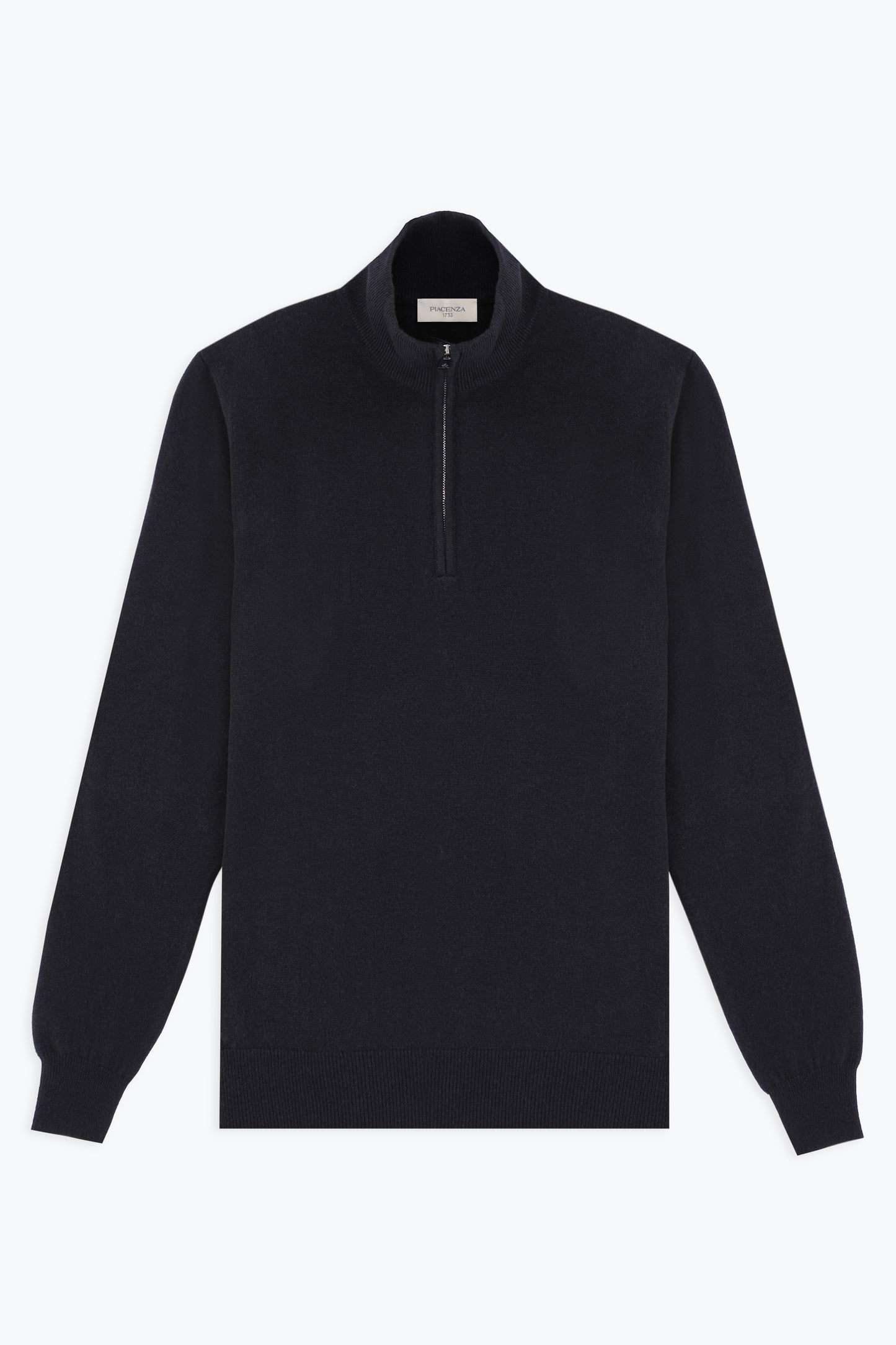 BLACK ZIP TURTLENECK