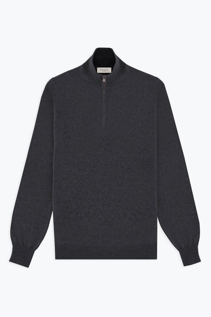 ANTHRACITE ZIP TURTLENECK