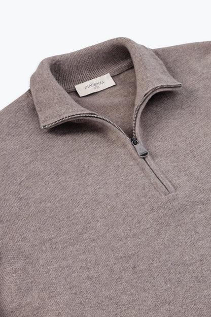 HAZELNUT ZIP TURTLENECK
