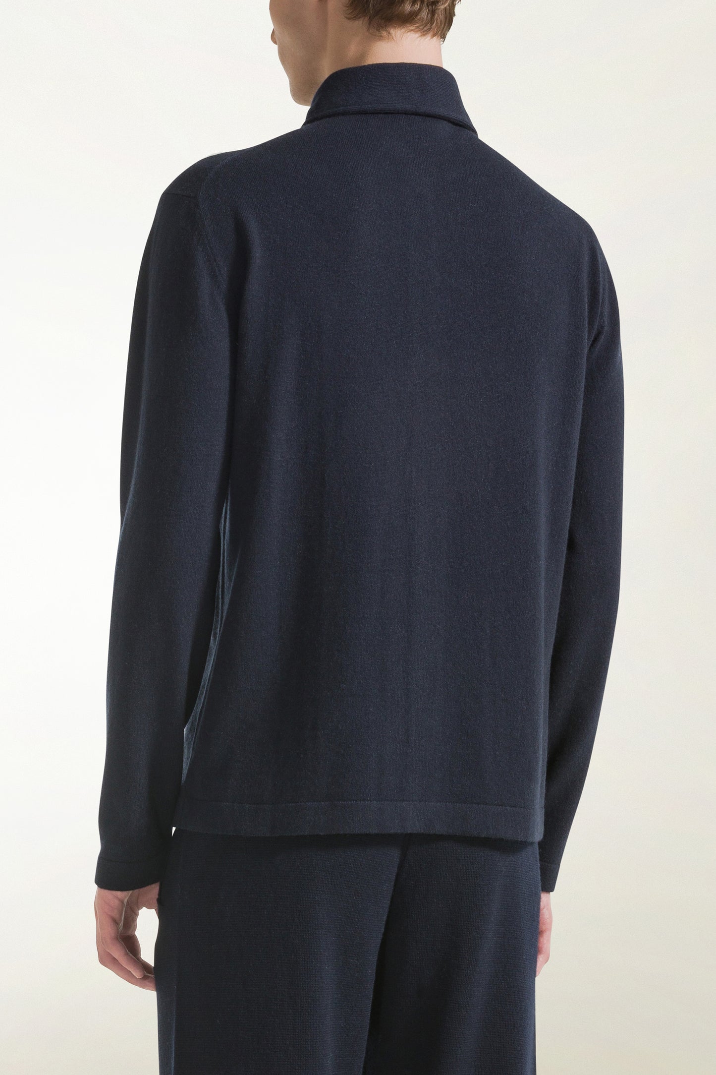 Camicia in cashmere blu