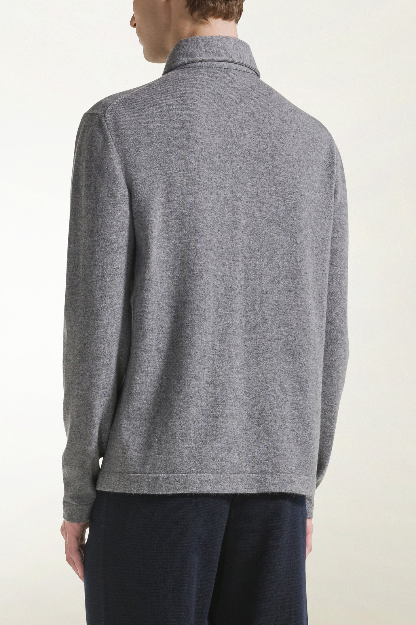 Camicia in cashmere grigio