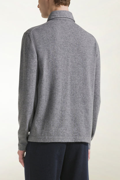 Camicia in cashmere grigio
