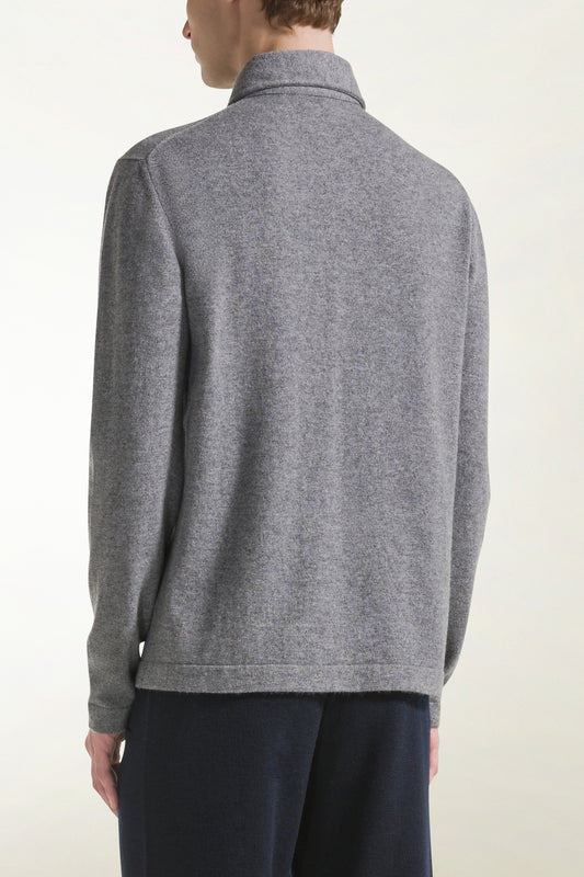 Gray cashmere shirt - Products | PIACENZA 1733
