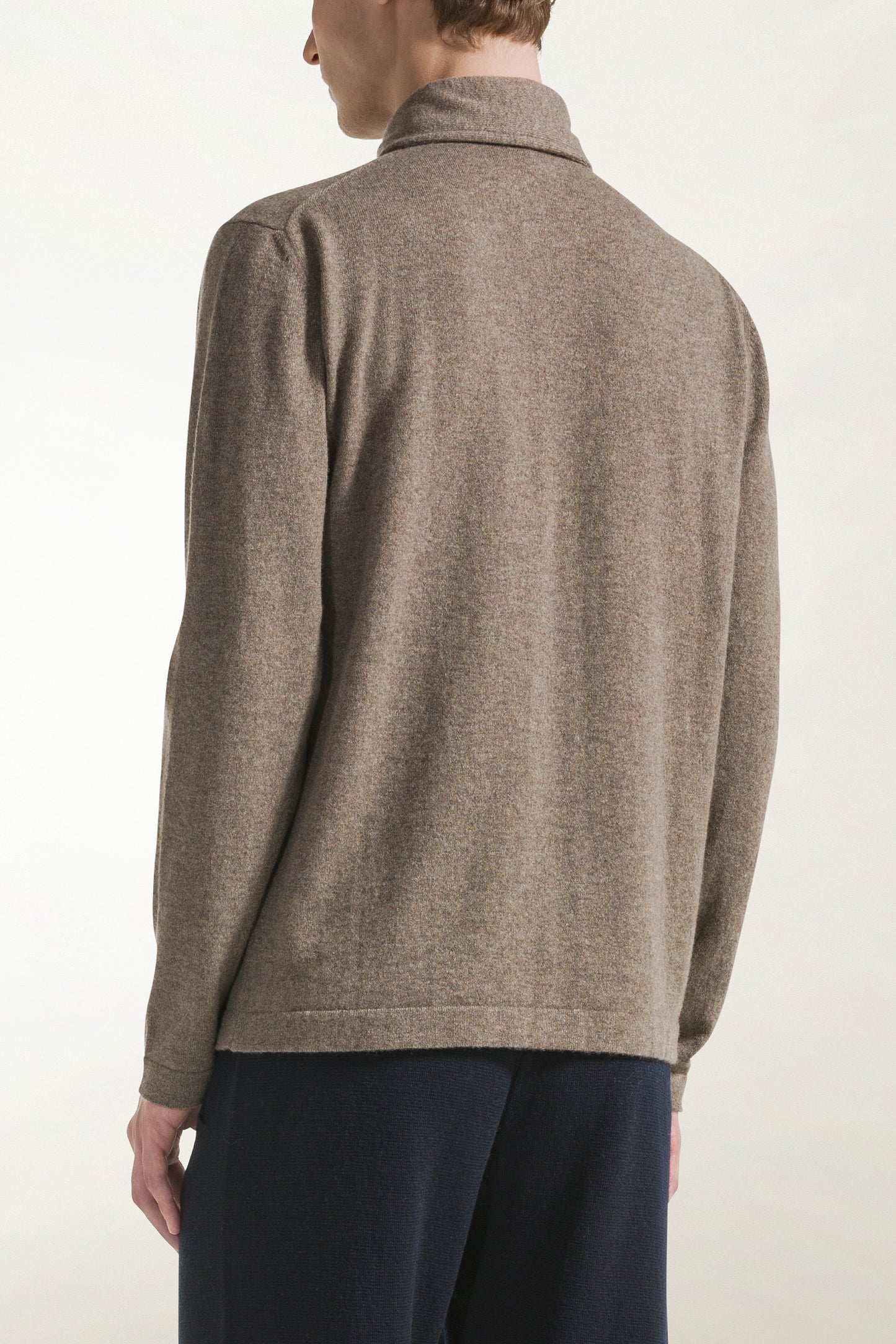 Ecru cashmere overshirt