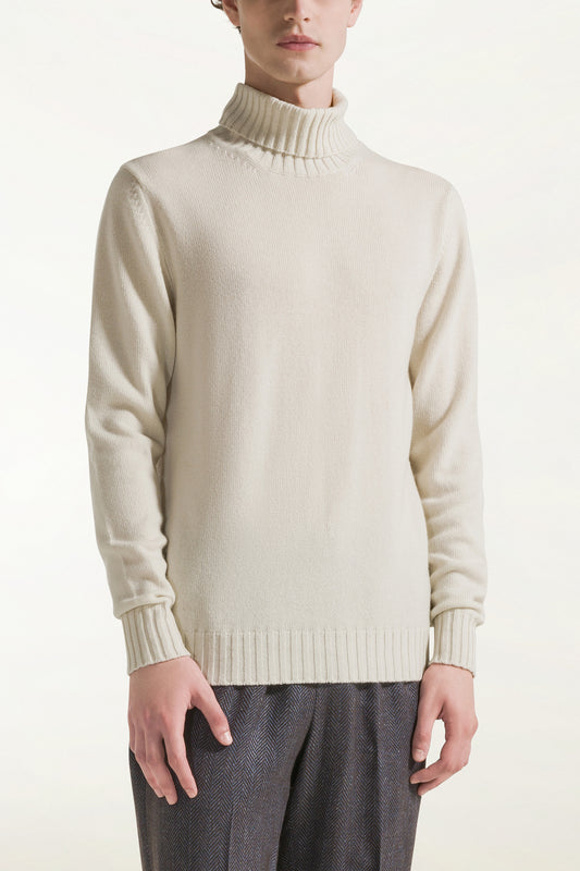 Dolcevita in cashmere panna - Dolcevita Uomo | PIACENZA 1733