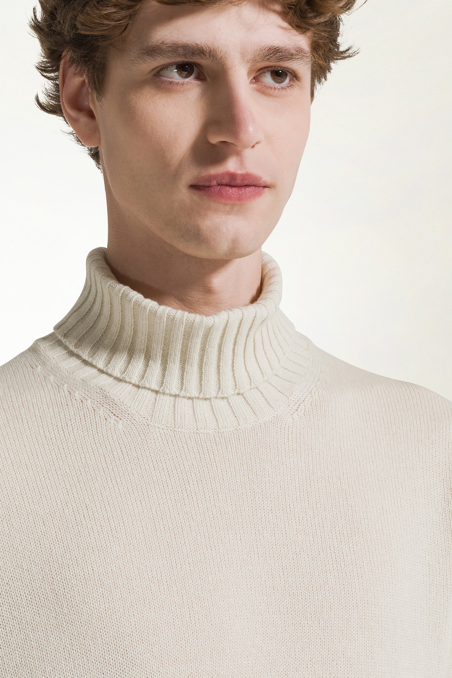 Cream cashmere turtleneck