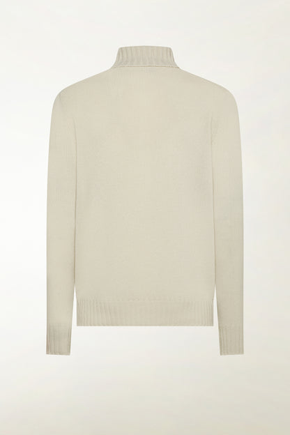 Cream cashmere turtleneck