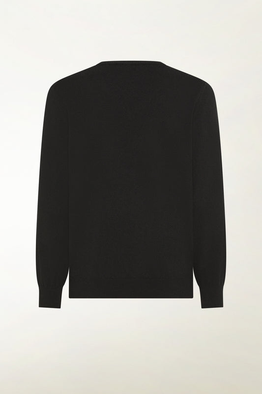 Black cashmere V-neck - Iconic | PIACENZA 1733