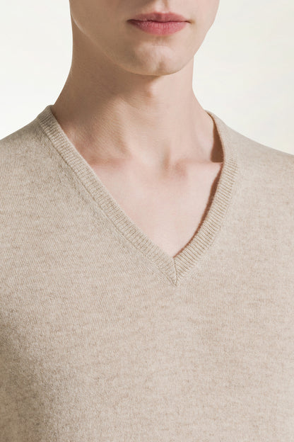 Natural cashmere V-neck | PIACENZA 1733