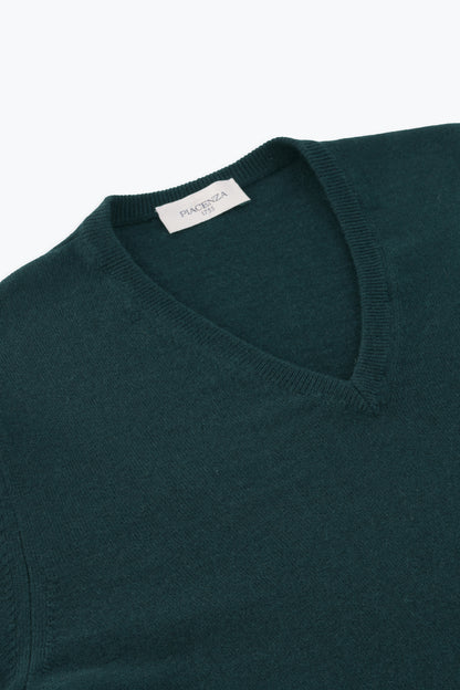 GREEN V-NECK