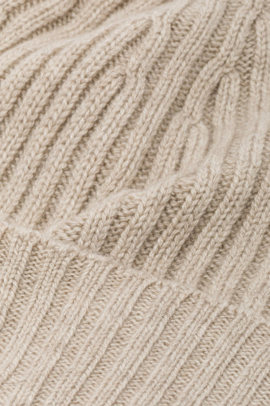 Natural-colored cashmere hat - Iconic | PIACENZA 1733