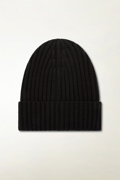 Berretto in Cashmere nero