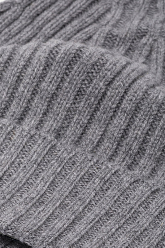 Gray cashmere hat - Products | PIACENZA 1733