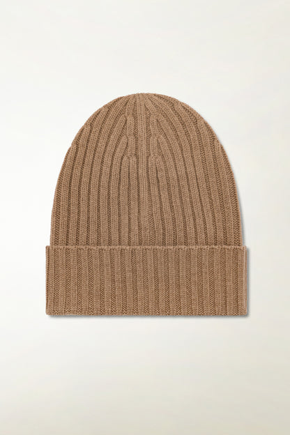 Berretto in Cashmere cammello