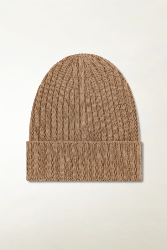 Berretto in Cashmere cammello