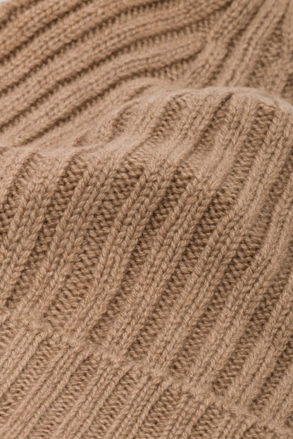 Berretto in Cashmere cammello