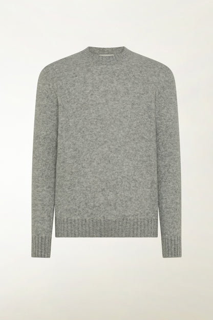 Light grey cashmere and silk crewneck