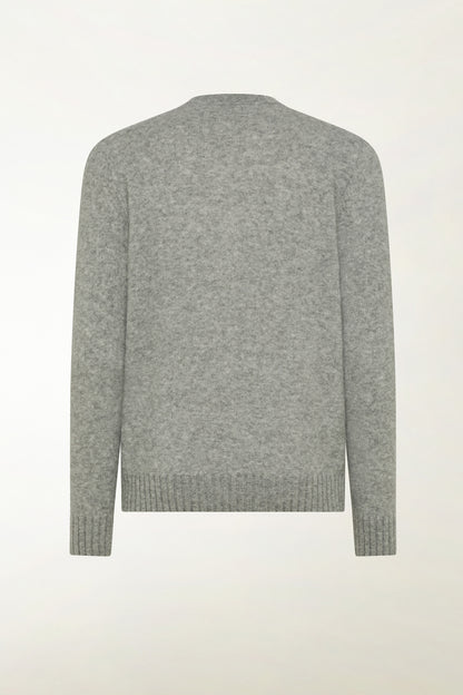 Light grey cashmere and silk crewneck