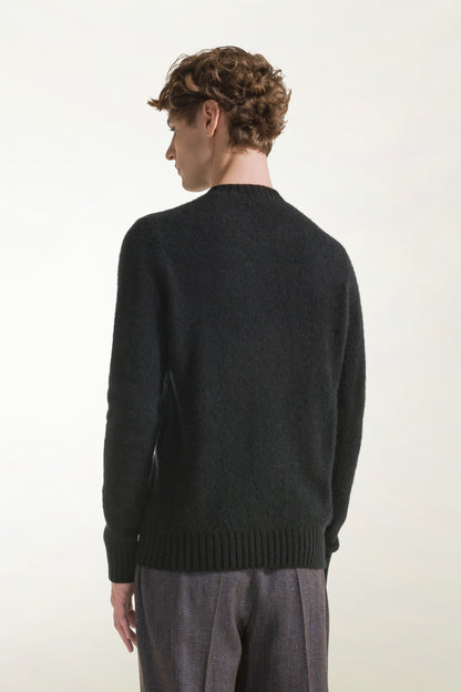 Girocollo in cashmere e seta nero