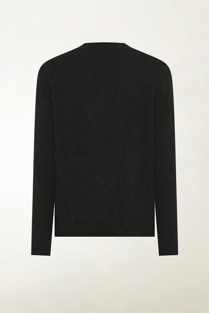 Girocollo in cashmere e seta nero