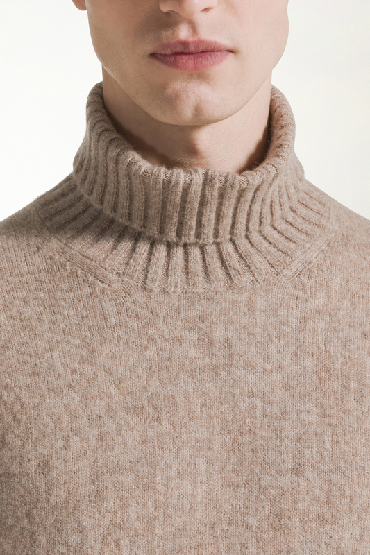 Dolcevita in cashmere e seta beige - Dolcevita Uomo | PIACENZA 1733