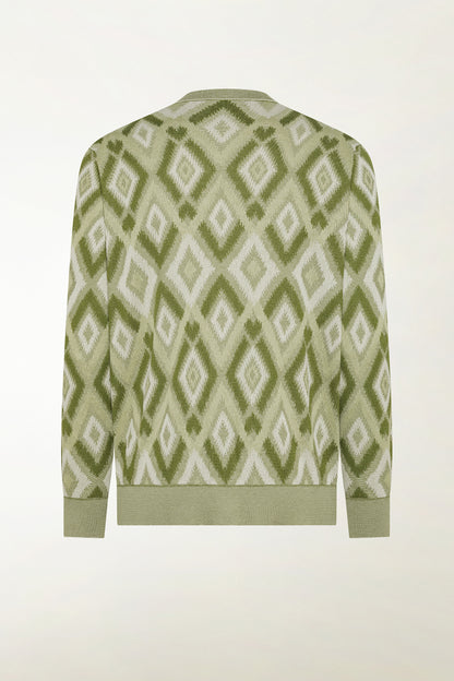 Green silk and cotton cardigan | PIACENZA 1733