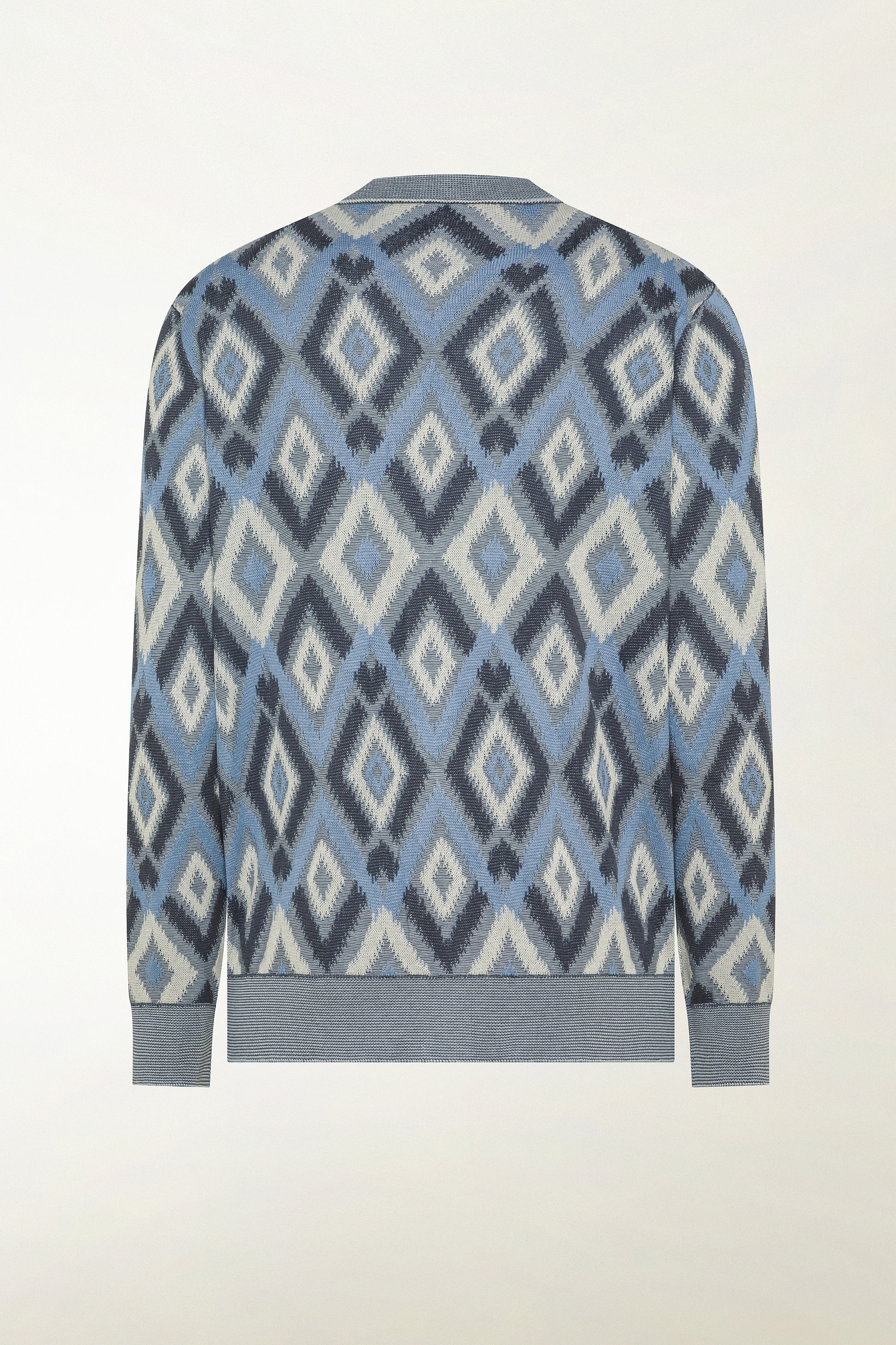 Blue silk and cotton cardigan | PIACENZA 1733