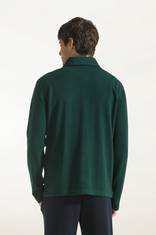 Dark green cashmere shirt - new HP arrivals | PIACENZA 1733