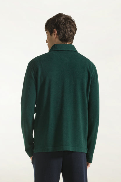 Dark green cashmere shirt | PIACENZA 1733