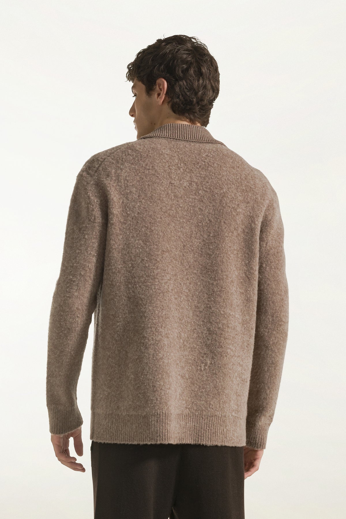 Camicia in lana color tortora | PIACENZA 1733