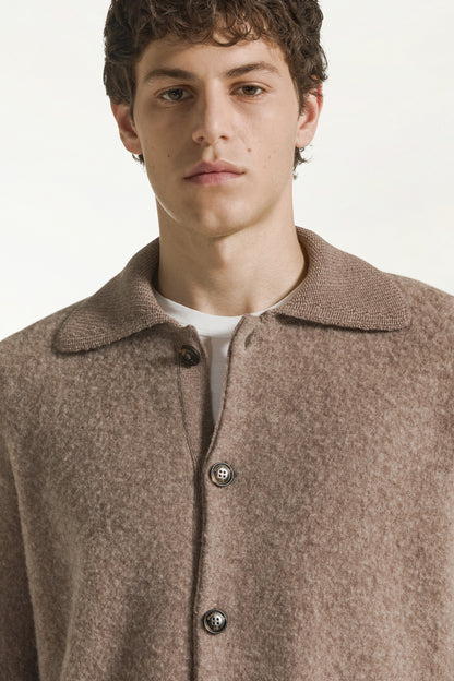 Camicia in lana color tortora | PIACENZA 1733