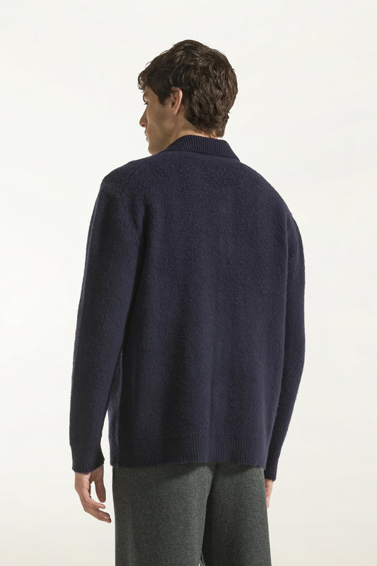 Navy wool shirt - new HP arrivals | PIACENZA 1733