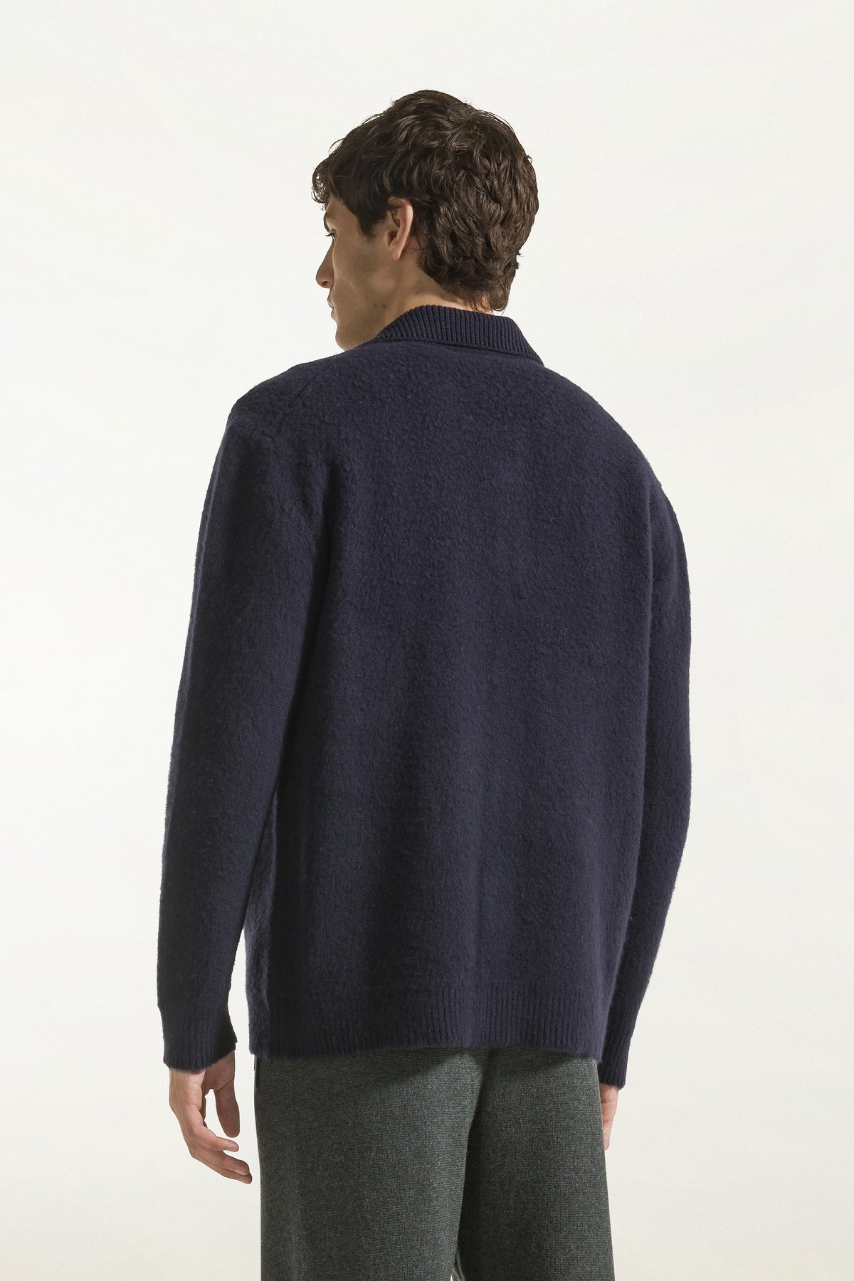 Camicia in lana color blu navy | PIACENZA 1733