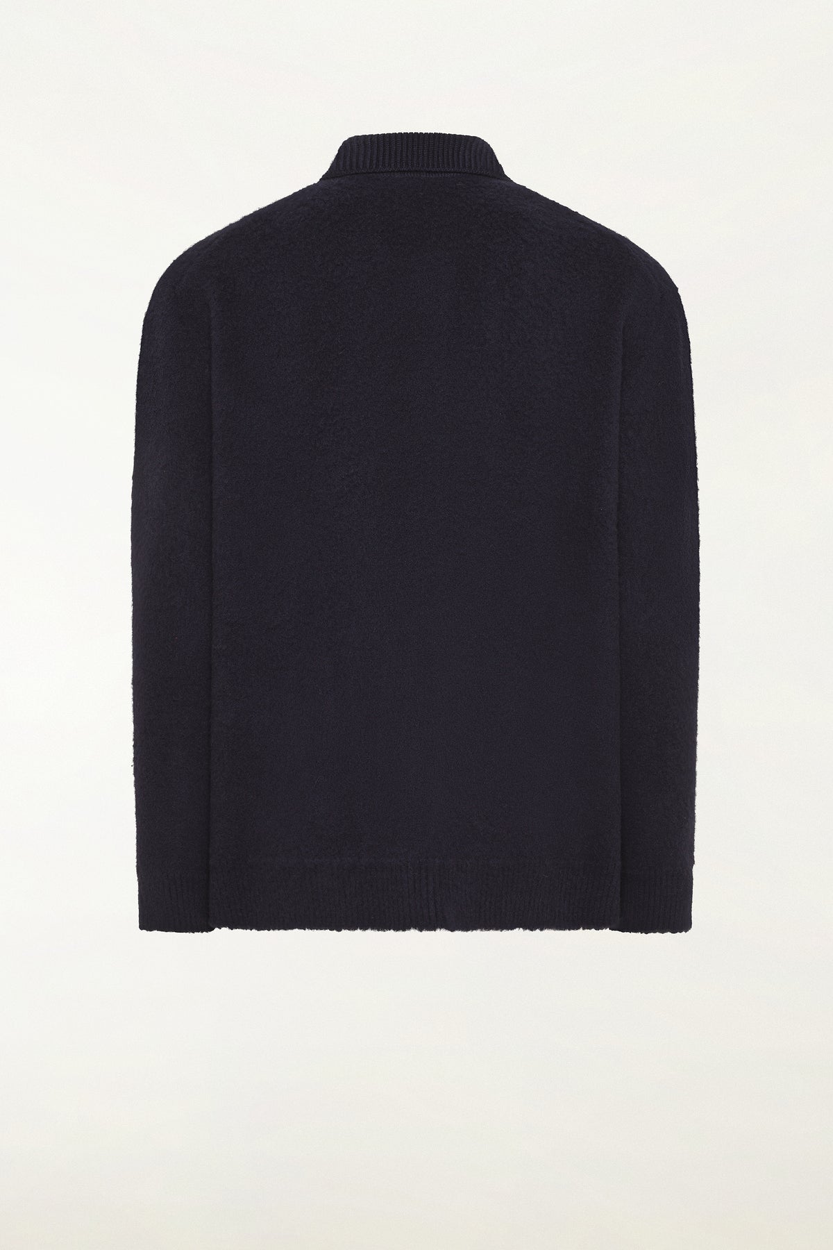 Camicia in lana color blu navy